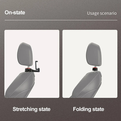 2 in 1 Car Back Seat Hook Portable Auto Seat Headrest Hanger Storage Hook Mobile Phone Bracket Handbag Cloth Clip