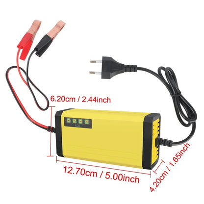12V 2A Car Battery Charger 220V Power Puls Repair Charger Wet Dry Lead Acid Battery LED Display Moto Truck Battery Charger