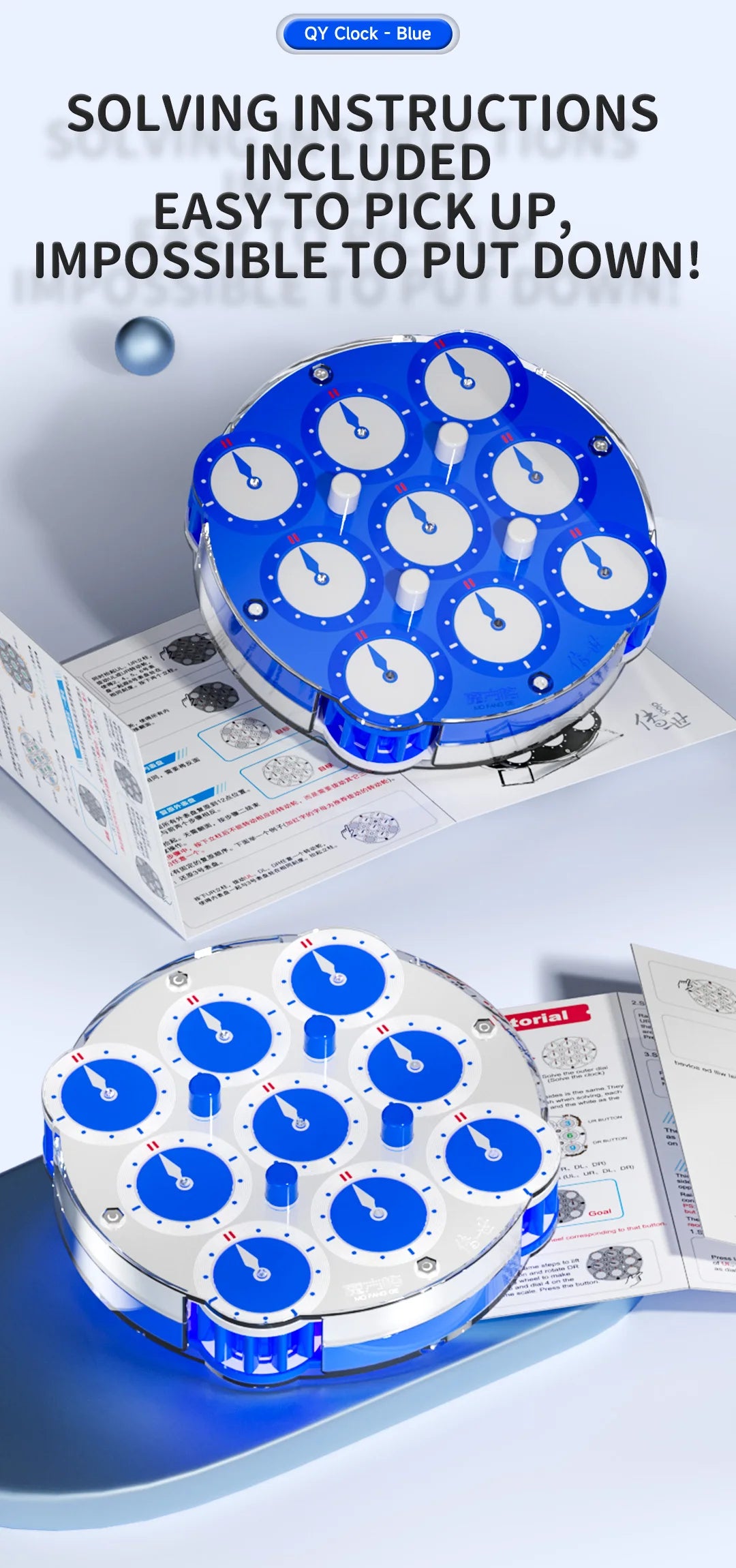 QiYi Speed cube Magic Clock Magnetic Clock Shengshou Magnetic Magic Clock Sengso Clock Profissional Magic Clock Cube toys