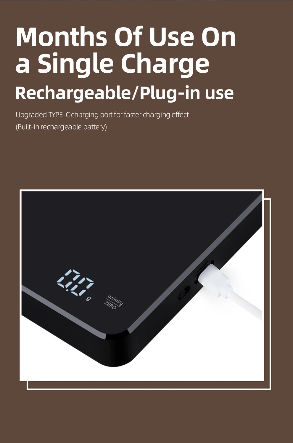 HiBREW Hand coffee timing electronic scale Weighing,Timing,Countdown professional electronic scale