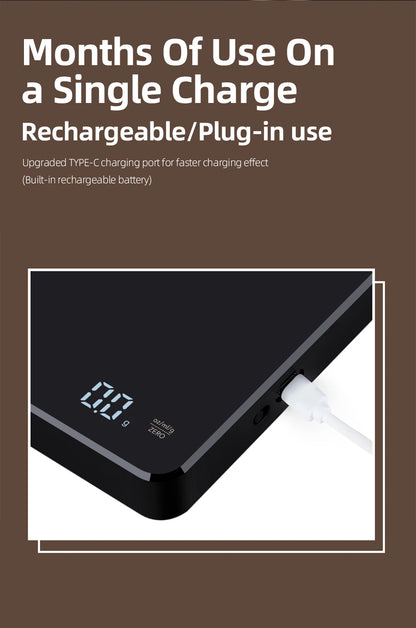 HiBREW Hand coffee timing electronic scale Weighing,Timing,Countdown professional electronic scale