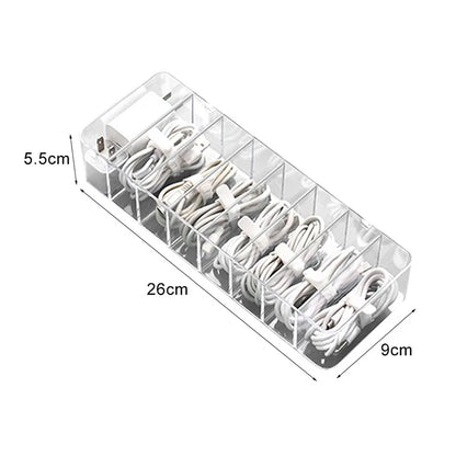 Cable Storage Box Dustproof Power Cable Storage  Wire Manager  Desktop Charging Cable Collect Box