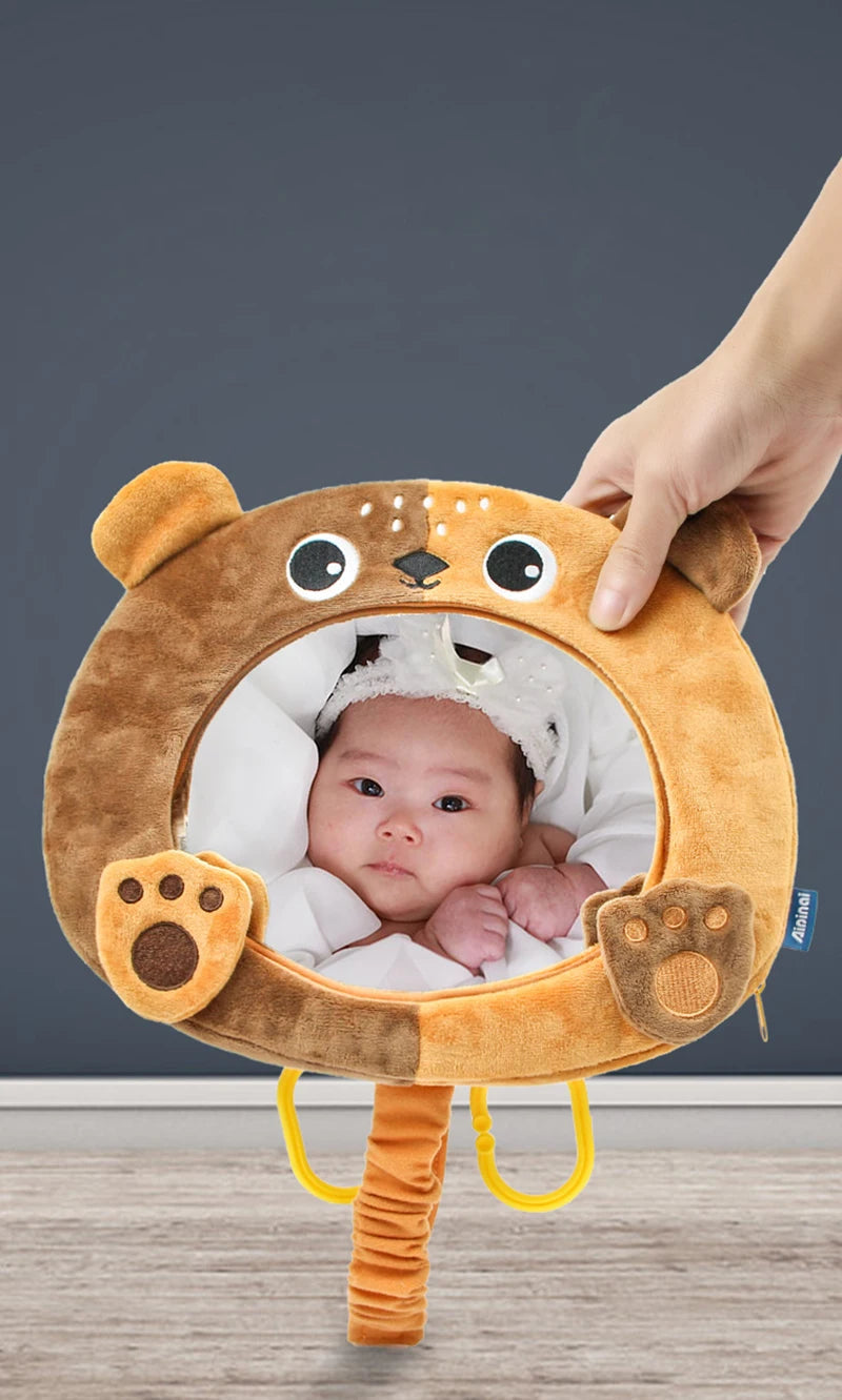 Black White View Back Seat Mirror Baby Car Mirror Safety Seat Headrest Rearview Mirror Baby Facing Rear Ward Car Kids Monitor