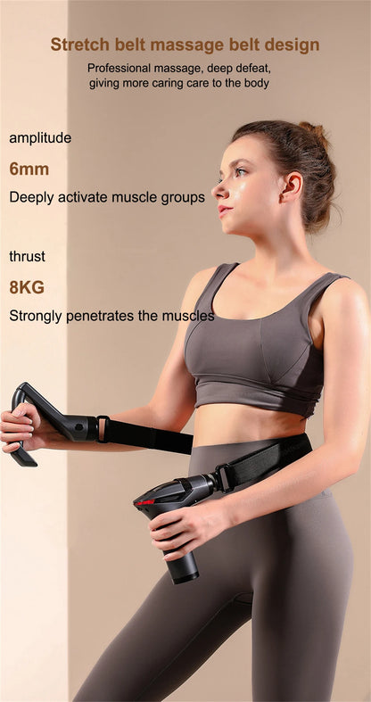 Muscle Massage Gun Portable Fascia Massage Gun High Frequency Body Back Legs Shoulder Waist Massager Professional Muscle Massage