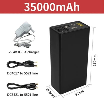 12V Power Bank 24V 18650  Rechargeable Lithium Battery 5V 24V Power Bank Auxiliary 44800Mah Power Bank 12V Mobile Power Supply