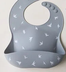 Baby Silicone Bib Super Soft Baby Bib Diet Artifact Complementary Food Thin Children Waterproof Clothing Danish Rice Bag