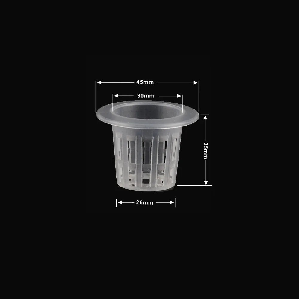 Hydroponic Basket 10pcs Plant Containers Grow Pots High Quality Round Shape Heavy Duty Net Cups Indoor and Outdoor Home Supplies