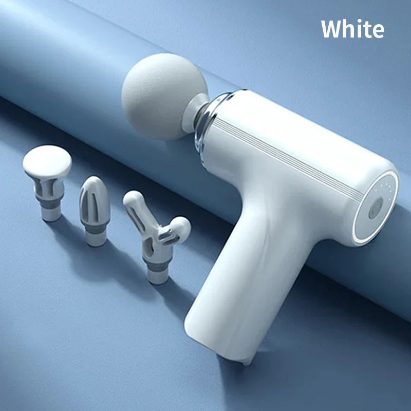 Portable AI Fascial Massage Gun Electric Percussion Massager Body Relaxation With 4 Replaceable Massage Head LED Night Light