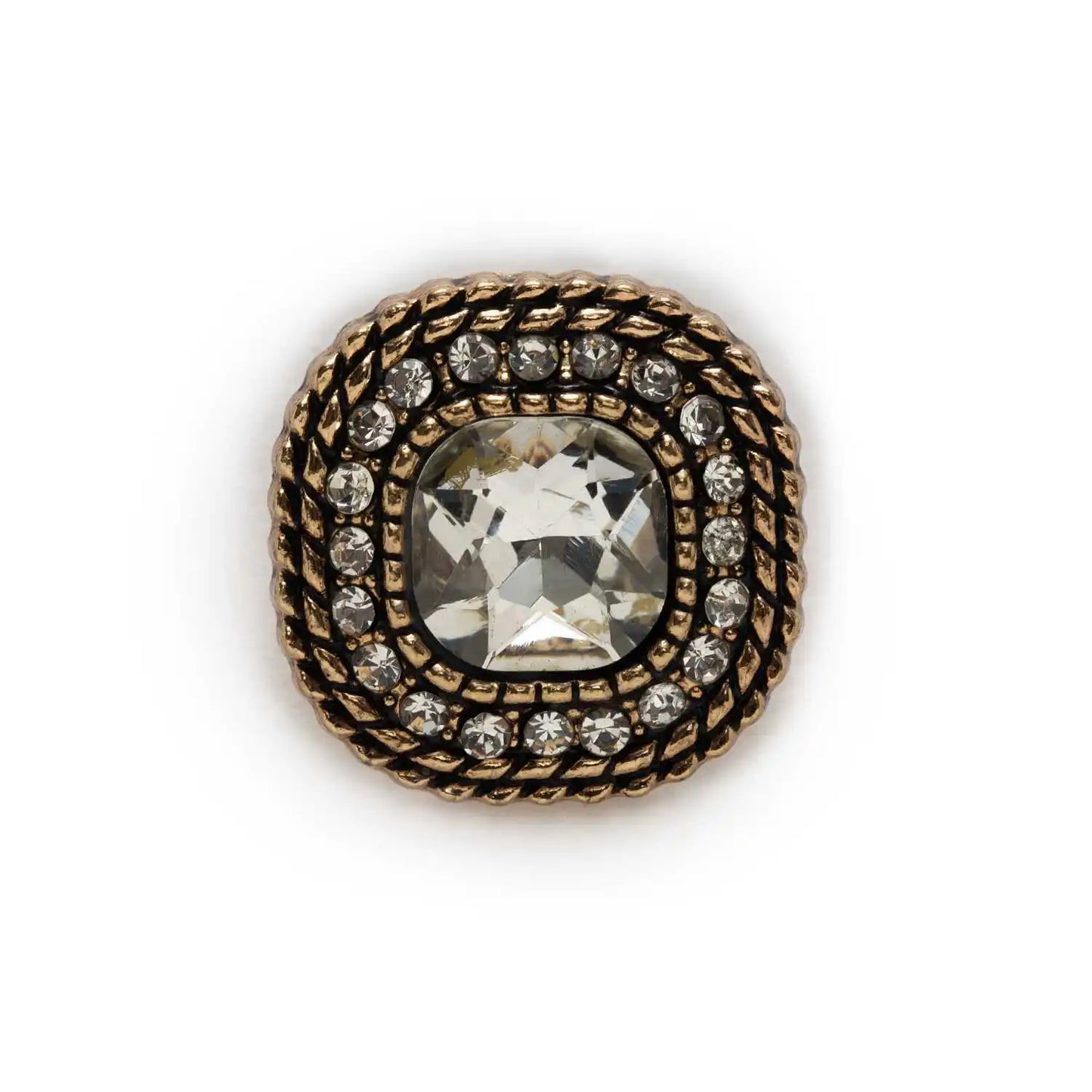 5pcs Rhinestones Retro Metal Shank Button Sewing Home Clothing Handmade Crafts Accessories Decor 18-25mm