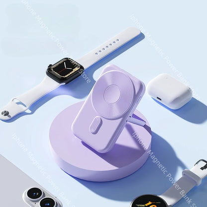 Portable 20000mAh Power Bank 22.5W Fast Charging Wireless Charging Station for iPhone & iWatch & Galaxy Watch for Phones Airpods