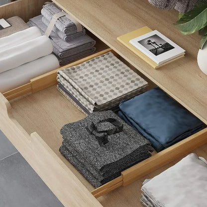 4Pcs Bamboo Drawer Dividers Bedroom Kitchen Drawer Storage Adjustable Expandable Drawer Dividers for Wardrobe Cupboard Cabinet