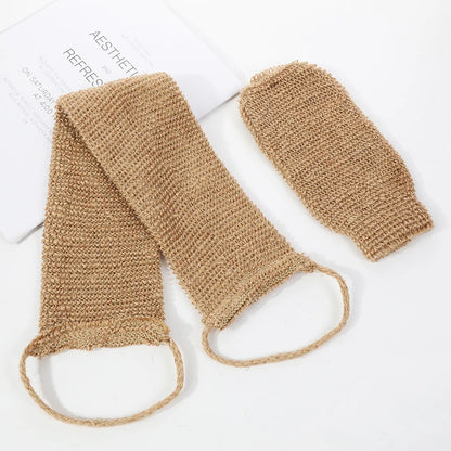 Ramie Sisal Clean Mud Bath Set Bath Stretch Jute Gloves Bath Set
