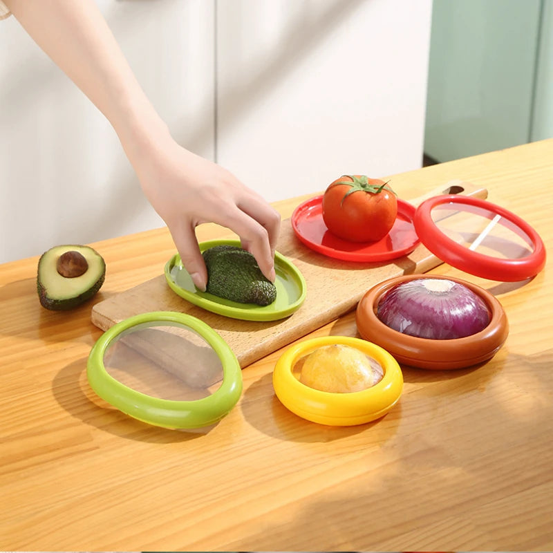 Reusable Food Saver Box Half Cut Fruit Freshing Retractable Film Storage Container Fruit Preservation Seal Cover Kitchen Tools