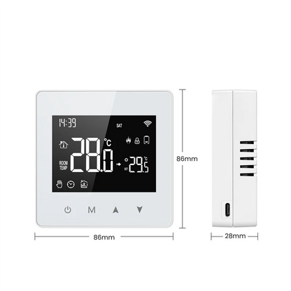 AAAEL-2X Tuya Zigbee Thermostat Smart Home Battery Powered Temperature Controller For Gas Boiler Works With Voice Assistant
