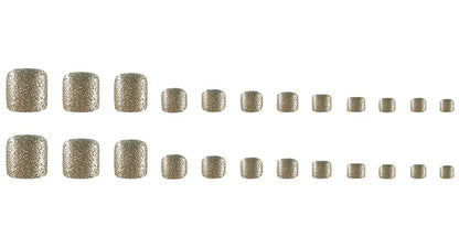24 Pcs French Design Fake Toe Nail Press on Toe Nail Summer False Nails Acrylic Reusable Toe Nail Decorated Nails With Tool Kit