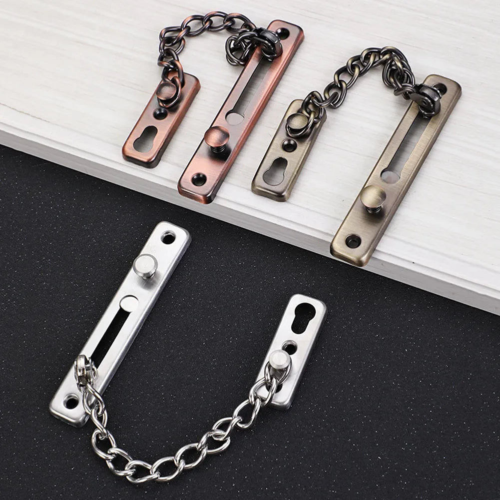 Door Chain with Lock Door Lock Bolt Chain Kids Safety Security Home Latch Buckle Guard Lock Anti-Theft Hotel Hardware Accessorie