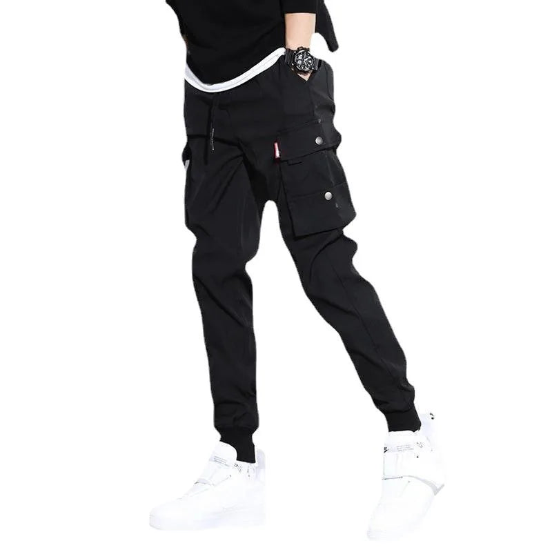2025 New Classic Design Multi Pockets Cargo Pants, Men's Casual Loose Fit Drawstring Cargo Pants Joggers For Spring Summer Outdo