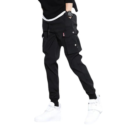 2025 New Classic Design Multi Pockets Cargo Pants, Men's Casual Loose Fit Drawstring Cargo Pants Joggers For Spring Summer Outdo