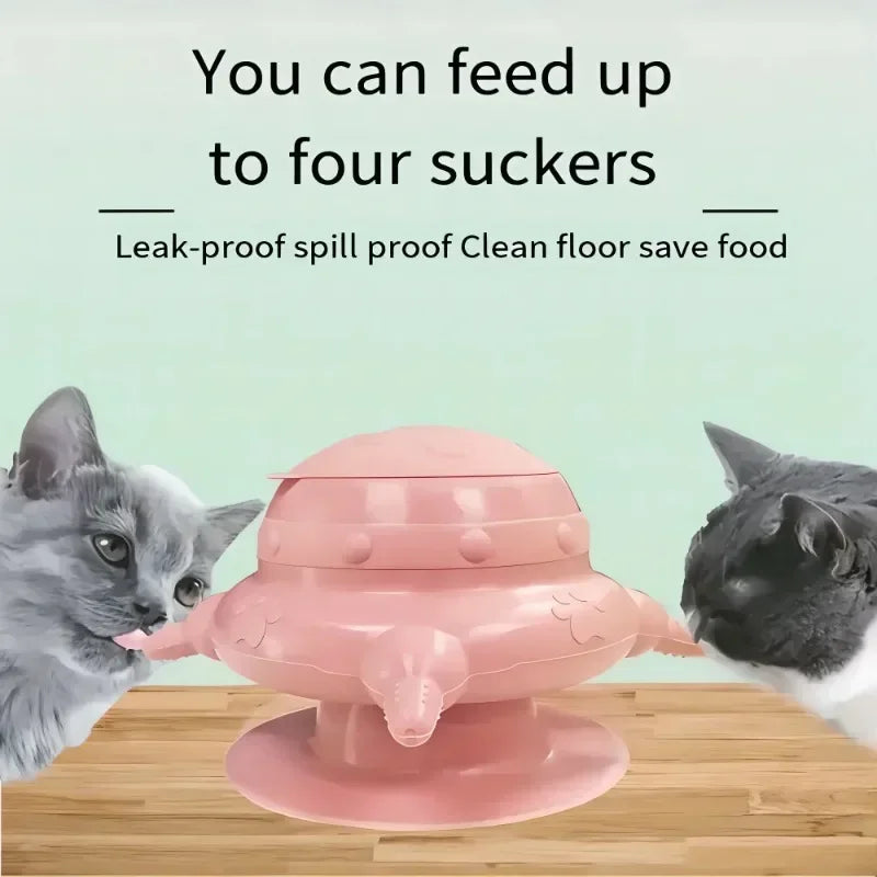 Kitten Puppy Nursing Silicone Milk Sucking Bowl Simulated Bottle Feeding Anti-Choking Anti-Spill Food-Grade Slow Feeder Bowl