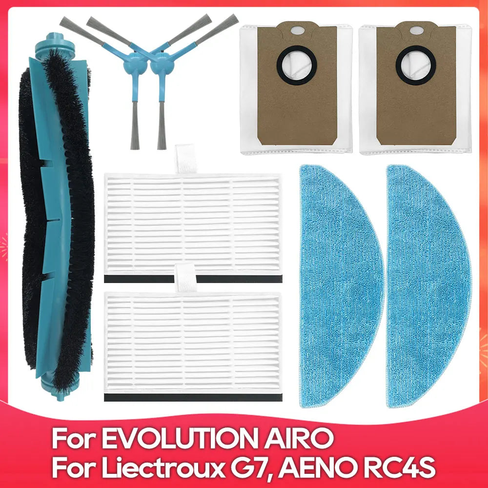 Compatible For ( Liectroux G7 / AENO RC4S / EVOLUTION AIRO ) Roller Side Brush Filter Mop Dust Bag Robot Vacuums Accessory
