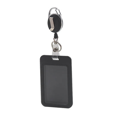 Office ID Card Holder - Extendable, Retractable Sliding Cover Card Holder - Access Card, Subway Card, Bus Card - Buckle Design