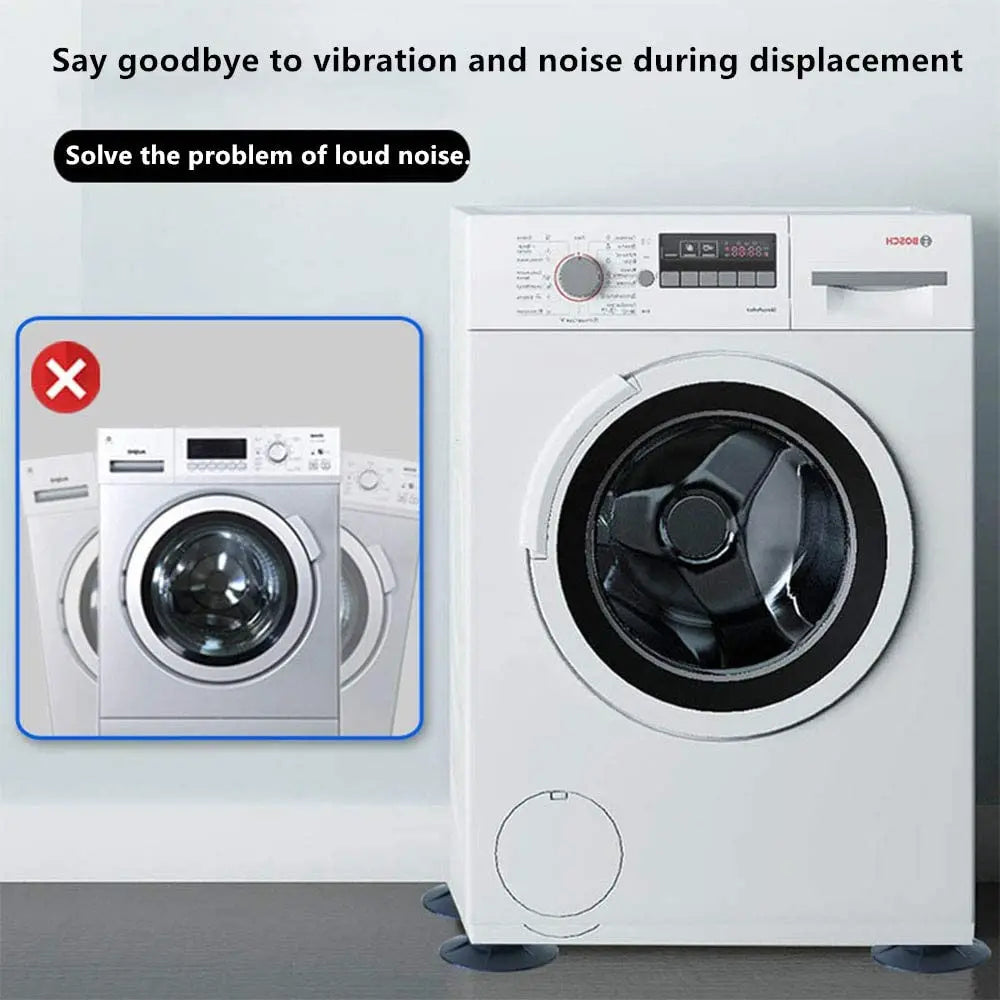 4Pcs Anti Vibration Feet Pads Rubber Legs Slipstop Silent Skid Raiser Mat For Washing Machine Support Dampers Stand Non-Slip Pad