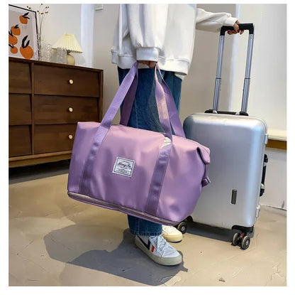 Carry On Travel Duffle Bag  Waterproof Sports Gym Tote Bags for Women Large Capacity Storage Luggage Handbag