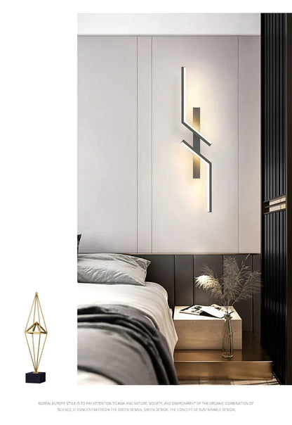 LED Wall Lamp Modern Home Decor Wall Sconce For Living Room Bedroom Bedside Minimalist Interior Decorative Lights