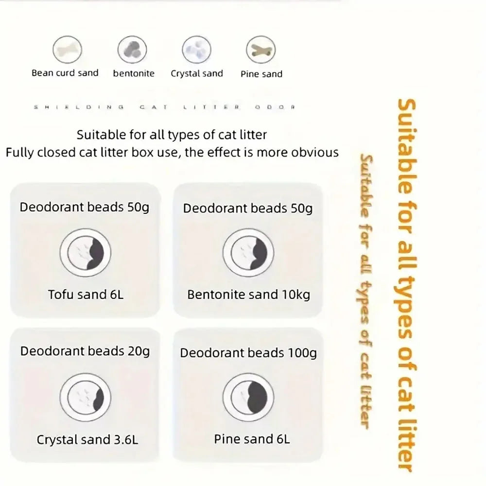 1pc Pet Odor Remover Cat Litter Litter Box Deodorizer Beads For Odor Pet Cleaning Supplies