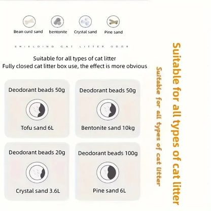 1pc Pet Odor Remover Cat Litter Litter Box Deodorizer Beads For Odor Pet Cleaning Supplies