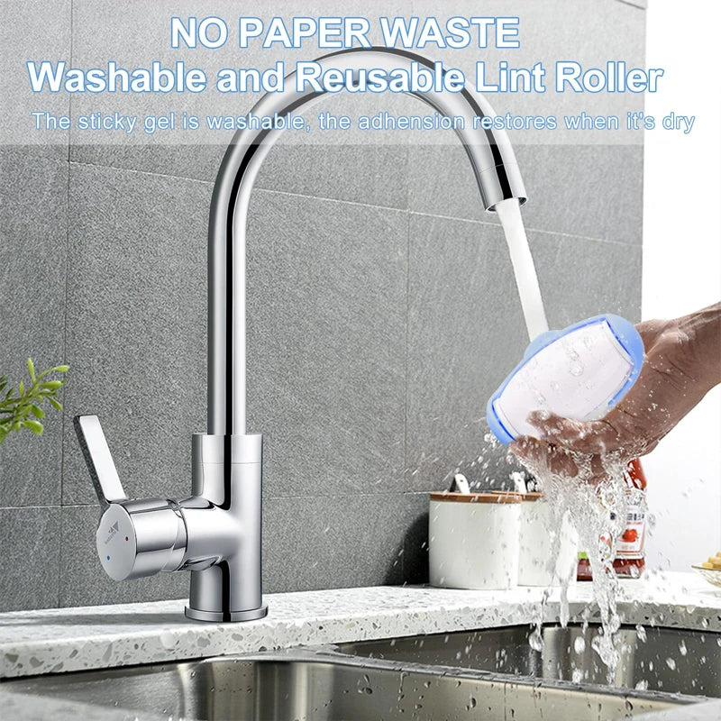 Washable Lint Remover Penguin Cute Portable Sticky Washable Reusable Clothes Dust Cleaning Hair Pet Sticky Roller Ball Traveling