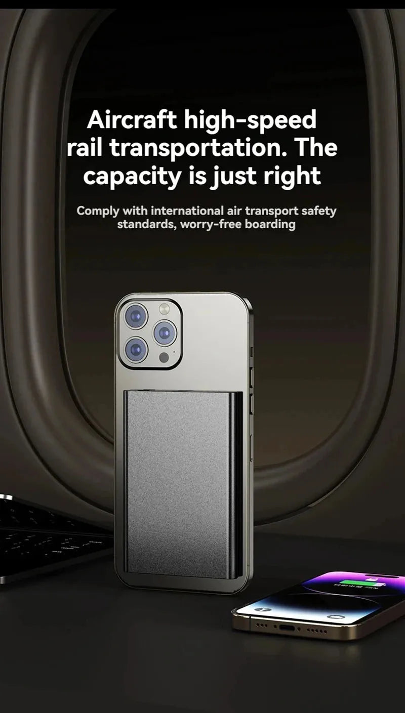 5000/10000mAh Thin Wireless Power Bank Potable Charging Mobile Powerbank Magnetic External Battery for iPhone Huawei Xiaomi 2025