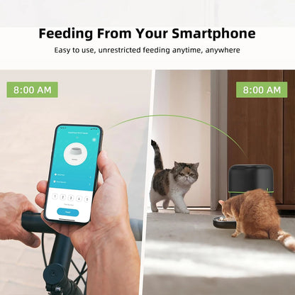 Automatic Cat Feeder 4L Pet Smart 5G WiFi Cat Food Kibble Dispenser Remote Control Auto Feeder For Cat Dog Dry Food Accessories