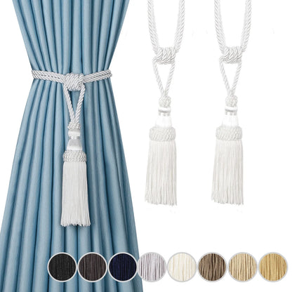 1PC Curtain Tiebacks Tassel Curtain Clips Rope Curtain Tie Backs Holdbacks Decorative  Curtain Holder Accessories For Drape