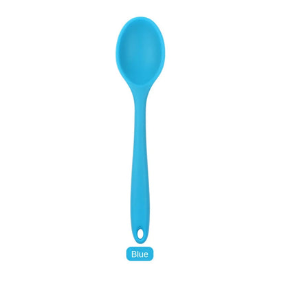 Silicone Spoon Integrated Rice Spoon Multicolor Silica Gel Salad Spoon Cake Baking Spoon Kitchen Cooking Spoon Kitchen Tools