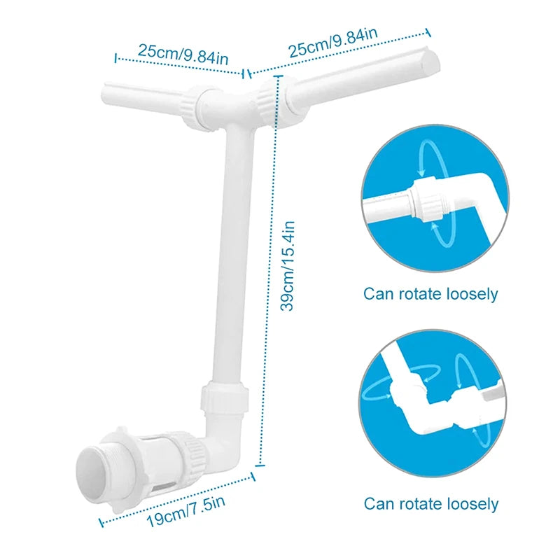 Waterfall Swimming Pool Fountain Adjustable Dual Spray Water Fountain Pool Decoration Swimming Pool Accessories