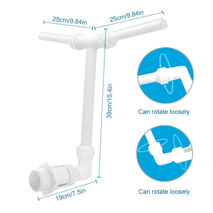 Waterfall Swimming Pool Fountain Adjustable Dual Spray Water Fountain Pool Decoration Swimming Pool Accessories