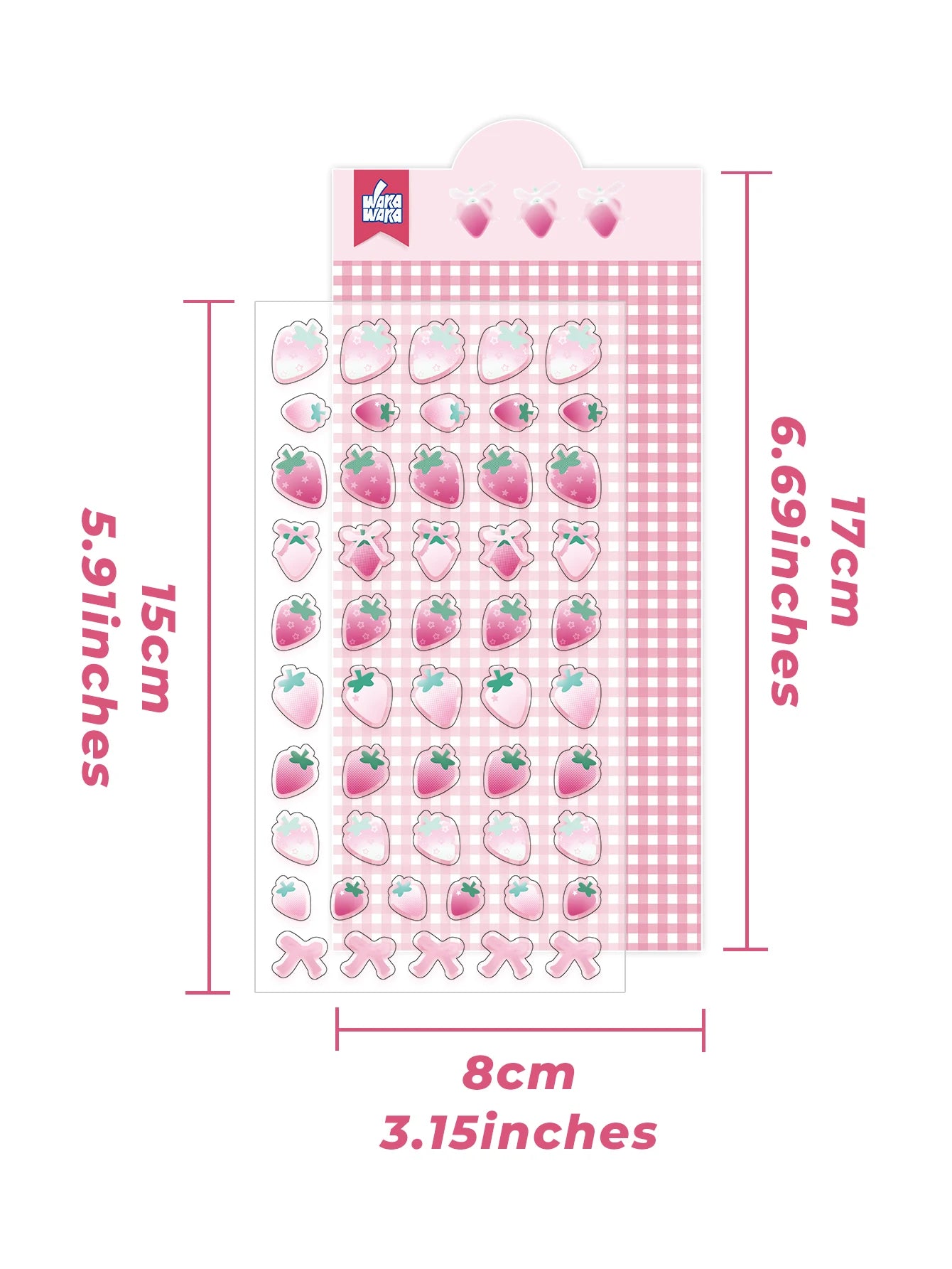 3D Clover Stickers Journal Stickers Strawberry Decorative Stickers for Phone Cases Fireworks DIY Craft Supplies