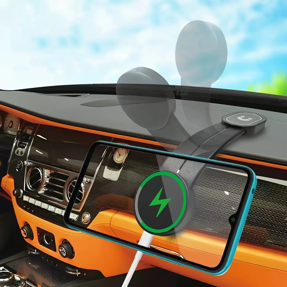 2025 New Release Magnetic Car Phone Mount – Universal Car Phone Holder for iPhone & Android, Includes 2 Metal Plates