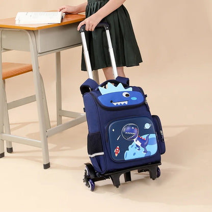 Kids Trolley Backpack For Girls Primary School Rolling Backpack for Boys School bag with Wheels School Wheeled Backpack Book Bag