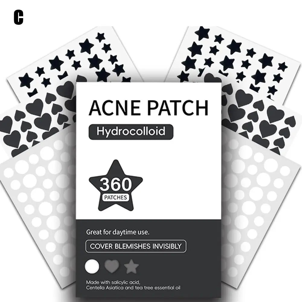 360Pcs Colorful Invisible Pimple Removal Anti-Acne Hydrocolloid Patches Spots Marks Concealer Beauty Makeup Tool Repair Sticker