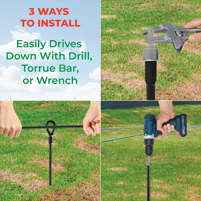 1pc Outdoor Tent Camping Site Anchor Nail Plug Hand-held Electric Drill Spiral Anchor Anchor Holder Anchor Pile Rotary Drill