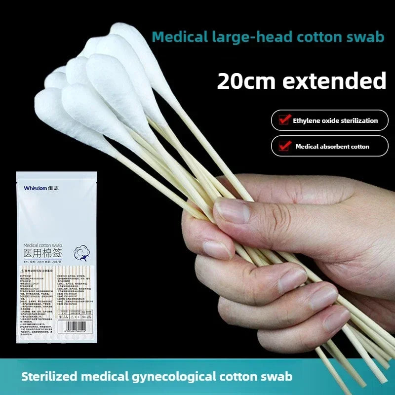 Medical Disposable Cotton Swabs, Degreased Cotton Swabs, Self-sealing Sterile Medical Gynecological Cotton Swabs
