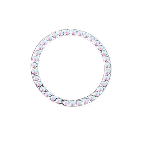 Car One-Click Engine Start Stop Switch Button Cover Crystal Rhinestone Cover Protector Ring Hand-set Sticker Decoration