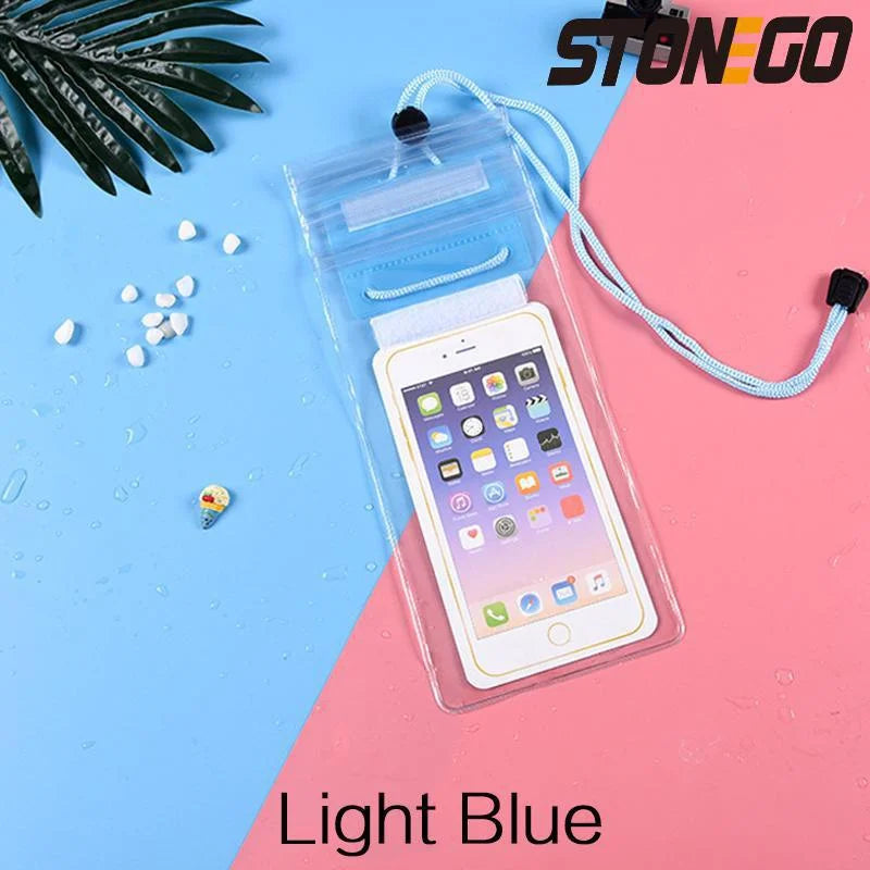 Transparent Mobile Phone Waterproof Bag Universal Mobile Phone Case for Swimming Diving Outdoor Mobile Phone Waterproof Pouch