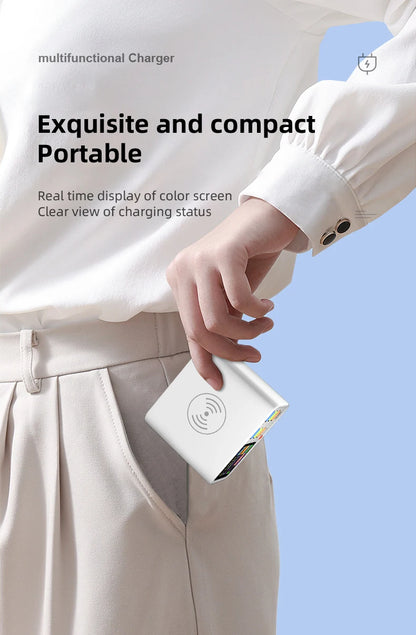 Multi functional 8-port USB Wireless Fast Charging Station Visual Current Detection Charger For Mobile Phone iPad Flash Charging