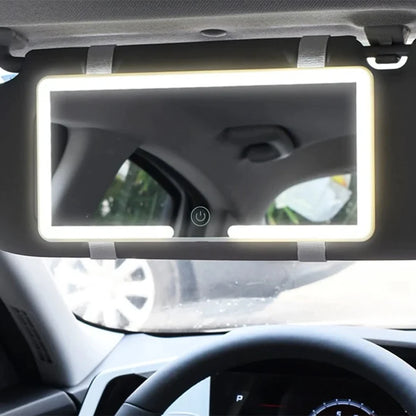 Car Sun Visor LED Sunshade Makeup Mirror 3modes Touch Screen Adjustment USB Charging Automotive Cosmetic Mirrors Car Accessories
