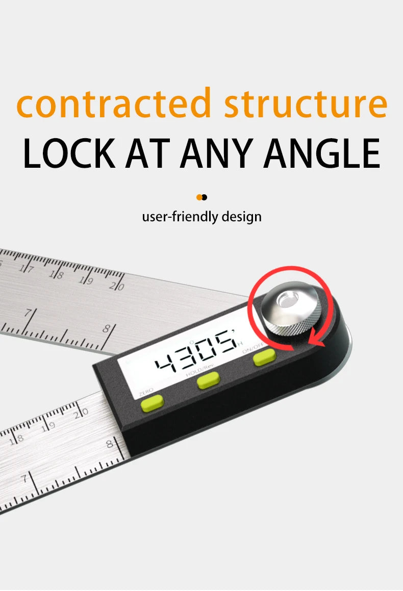 Multi functional digital angle ruler-High precision universal level and multi-purpose electronic measuring ruler