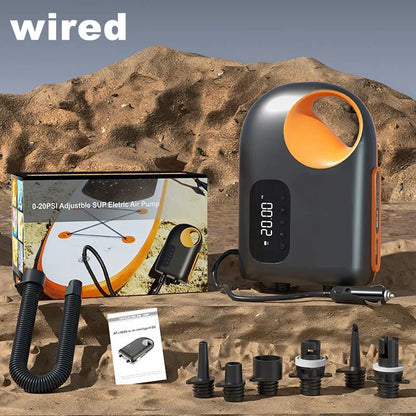 Electric Air Pump Inflatable DC Sup Pump 20 PSI Electric Inflatable Deflatable Air Inflator for Surfing Paddle Board Boat Kayak