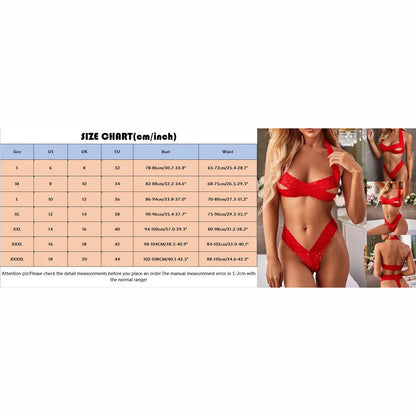 Women Lingerie Lace Bra Underwear Sleepwear G-String  Separate Two-Piece Lingerie Temptation Ultra-Thin Erotic Lingerie 2024